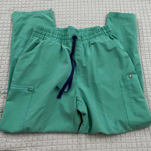 FIGS Women's Yola High waisted scrub pant in Surgical Green, XL